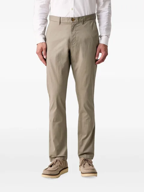 cotton-blend chino trousers with a slim fit