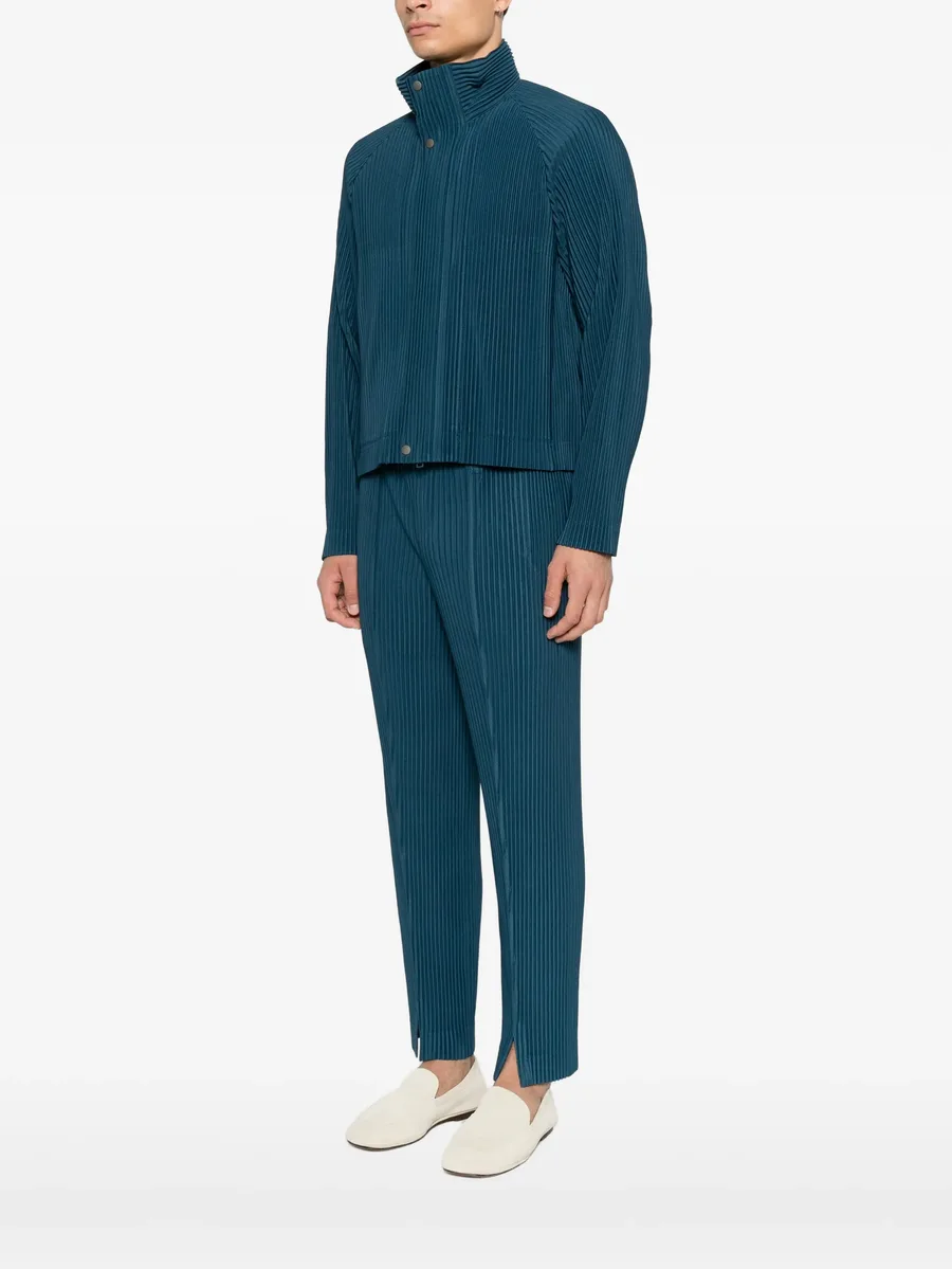pleated high-neck jacket 2