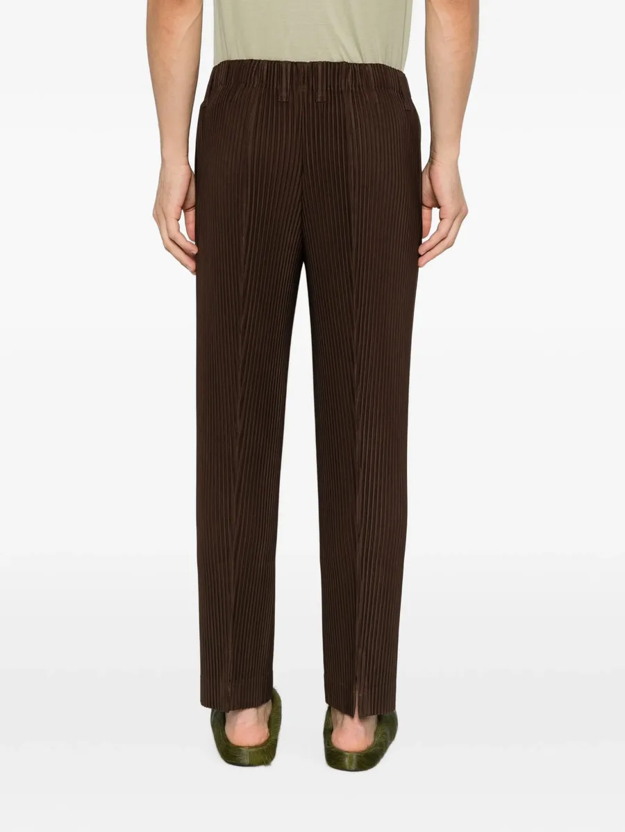 pleated slit-hem trousers 4