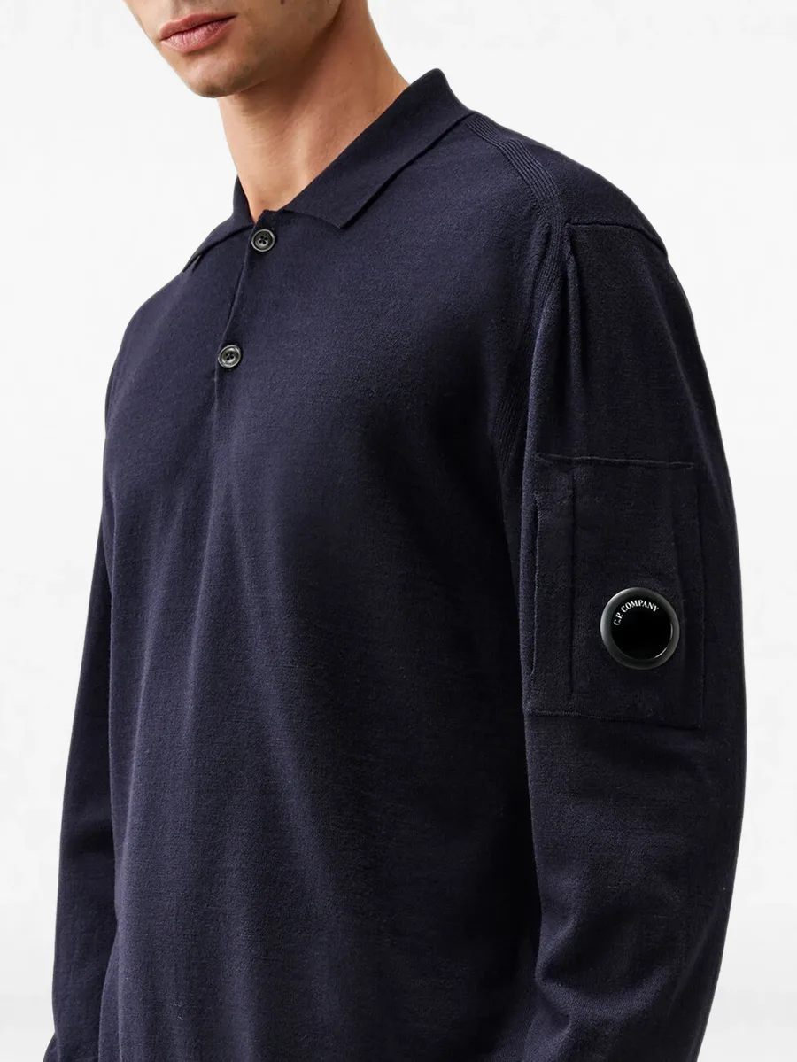extrafine merino wool Lens polo sweater 5