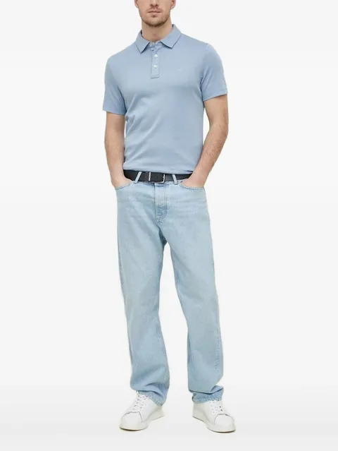 logo-embroidered polo shirt