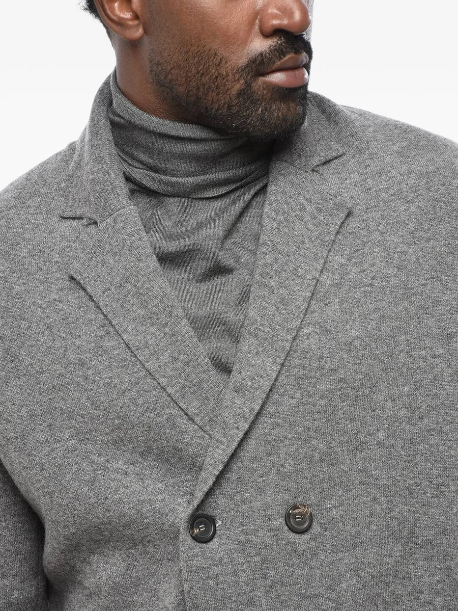 knit double-breasted blazer 4