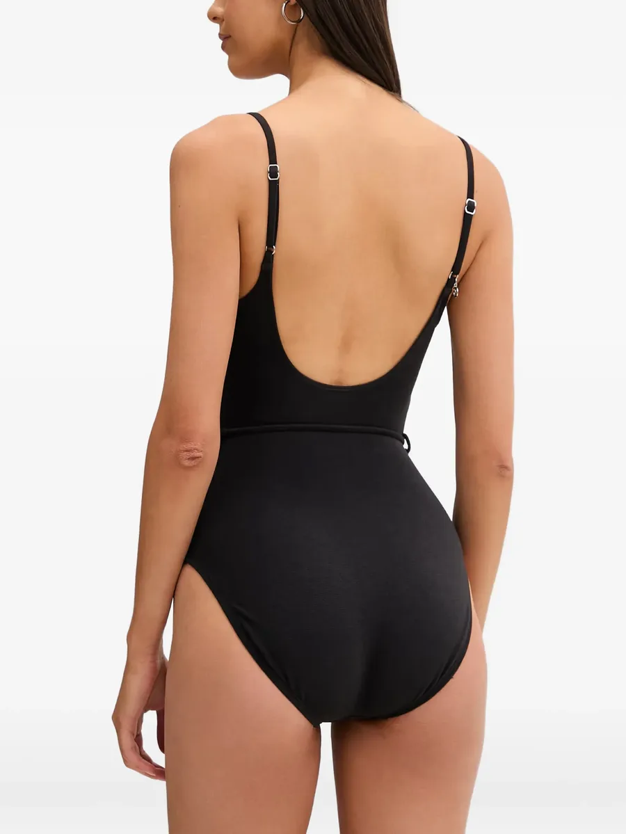 belted scoop-neck swimsuit 2