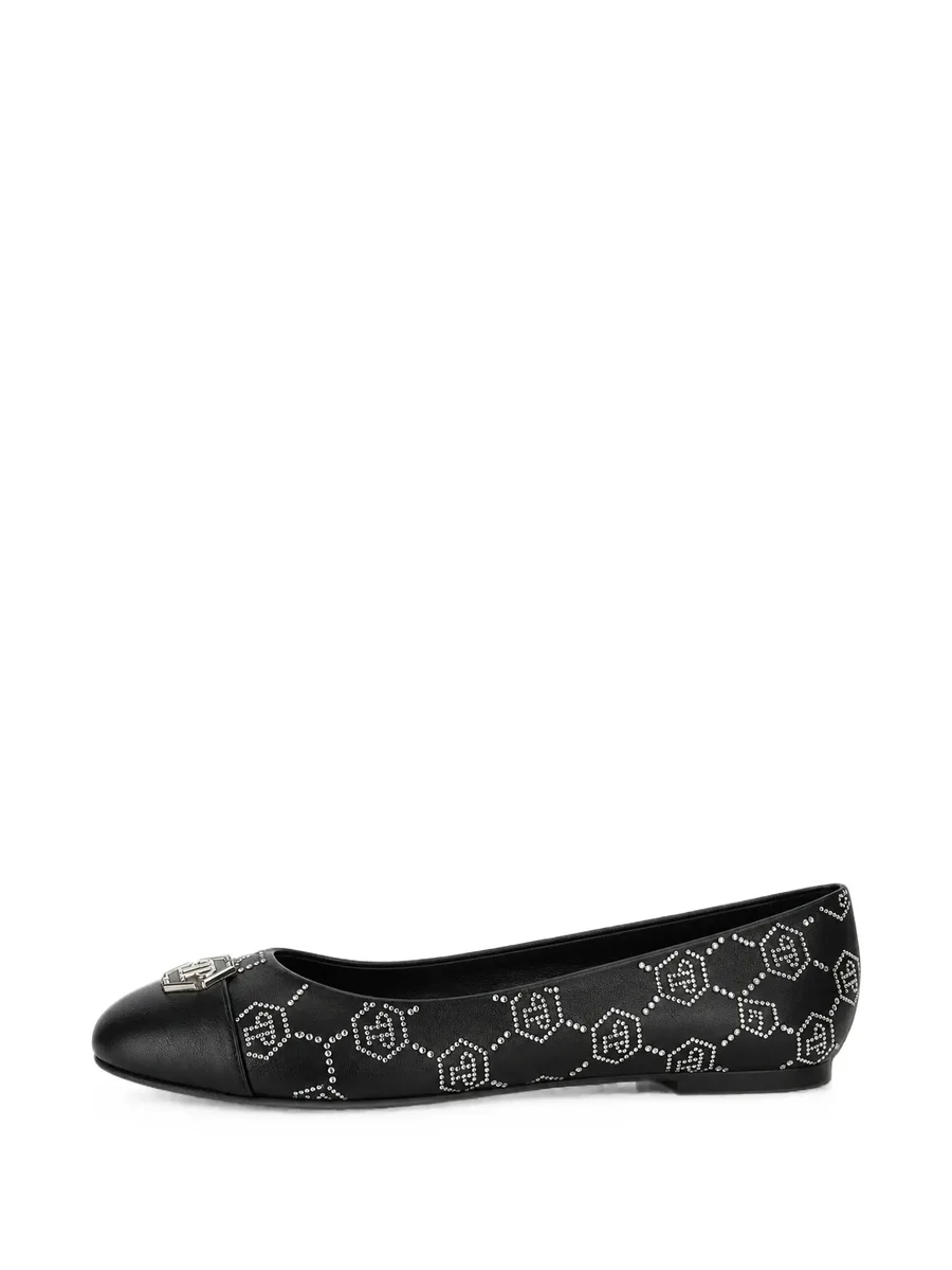 nappa-leather ballerina flats monogram strass 3