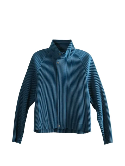 pleated raglan-sleeve jacket