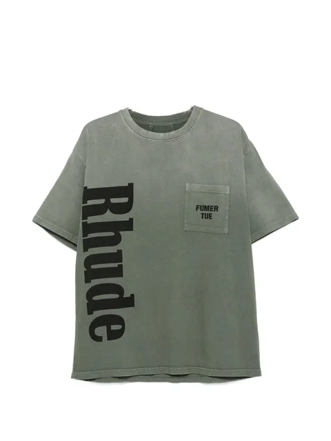 logo-print pocket T-shirt