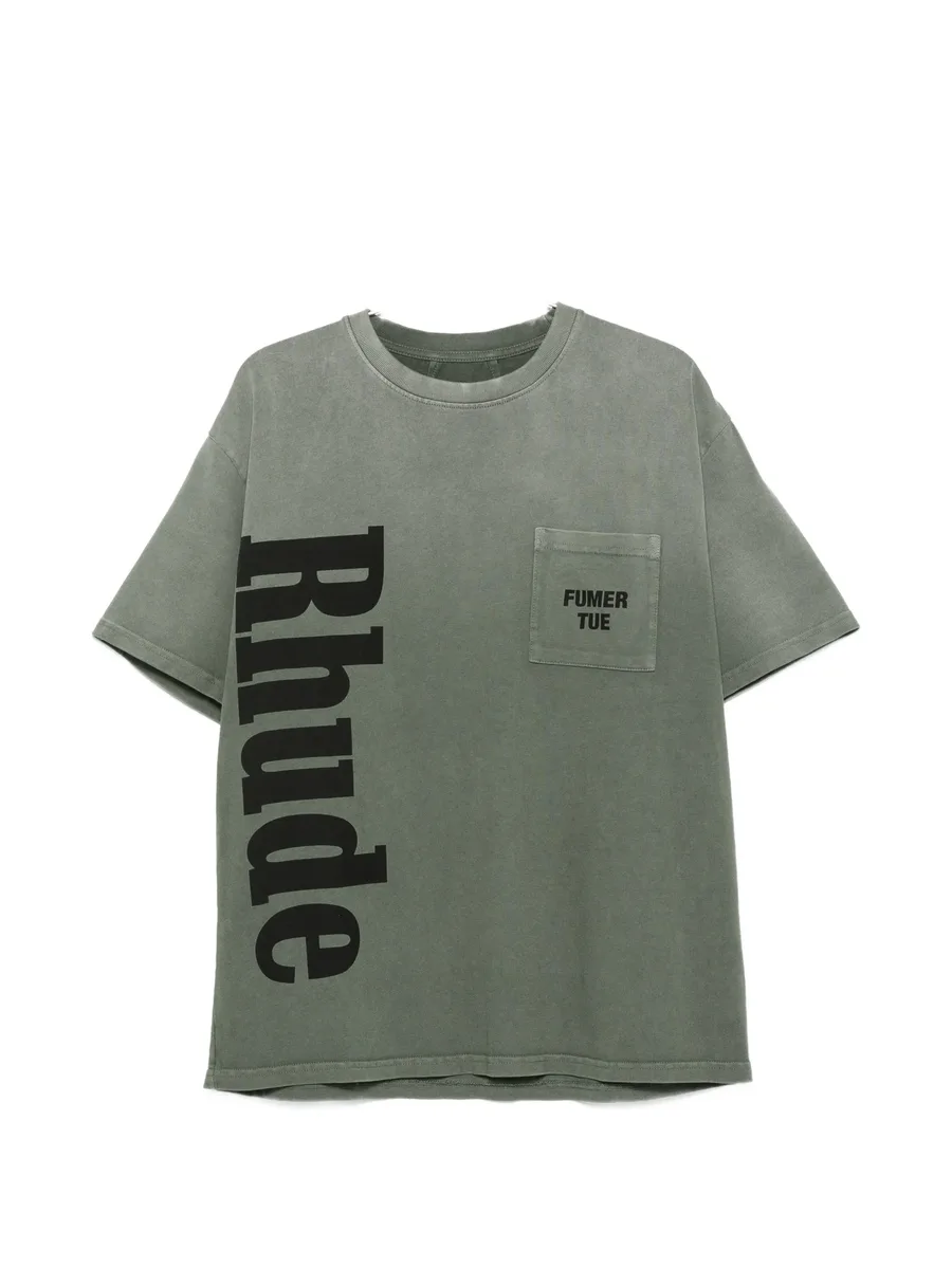 logo-print pocket T-shirt 1