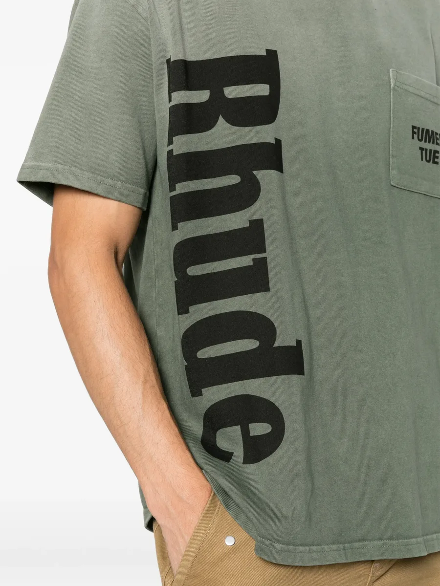 logo-print pocket T-shirt 5