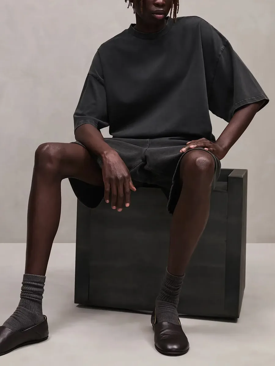 washed-effect drop-shoulder T-shirt 4