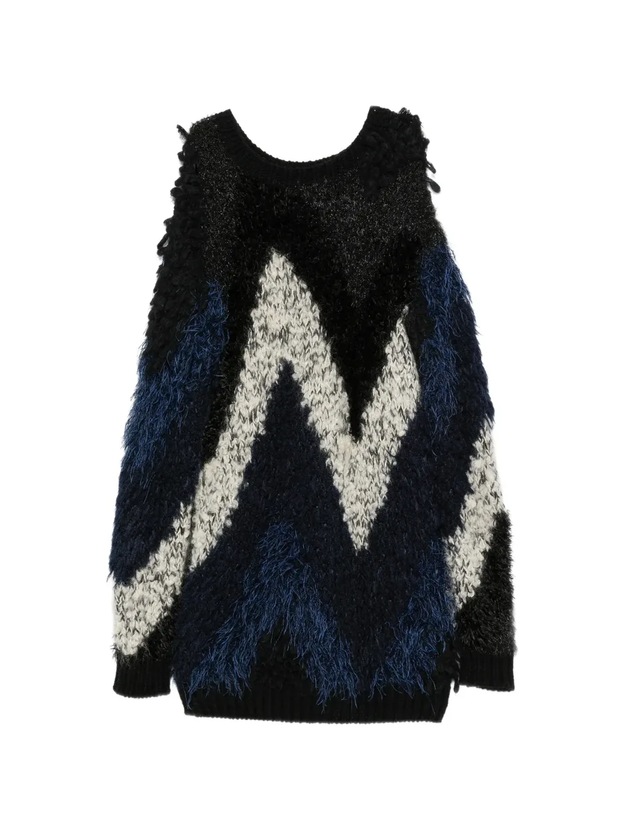 2000s chevron-knit mini dress 2