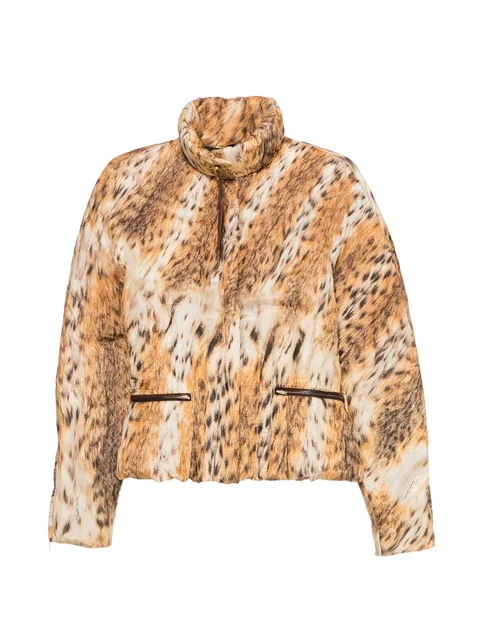 2000s animal-print padded jacket