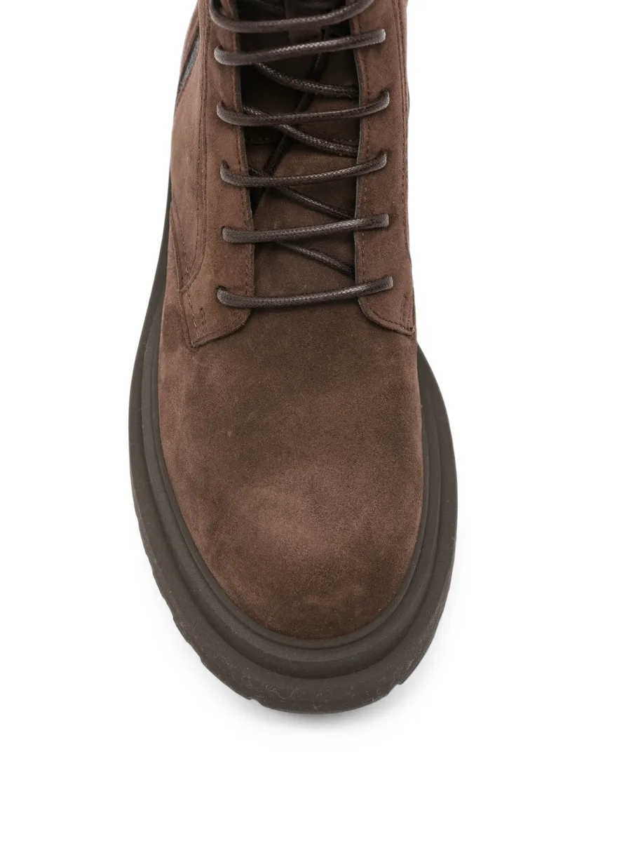 lace-up suede combat boots 4