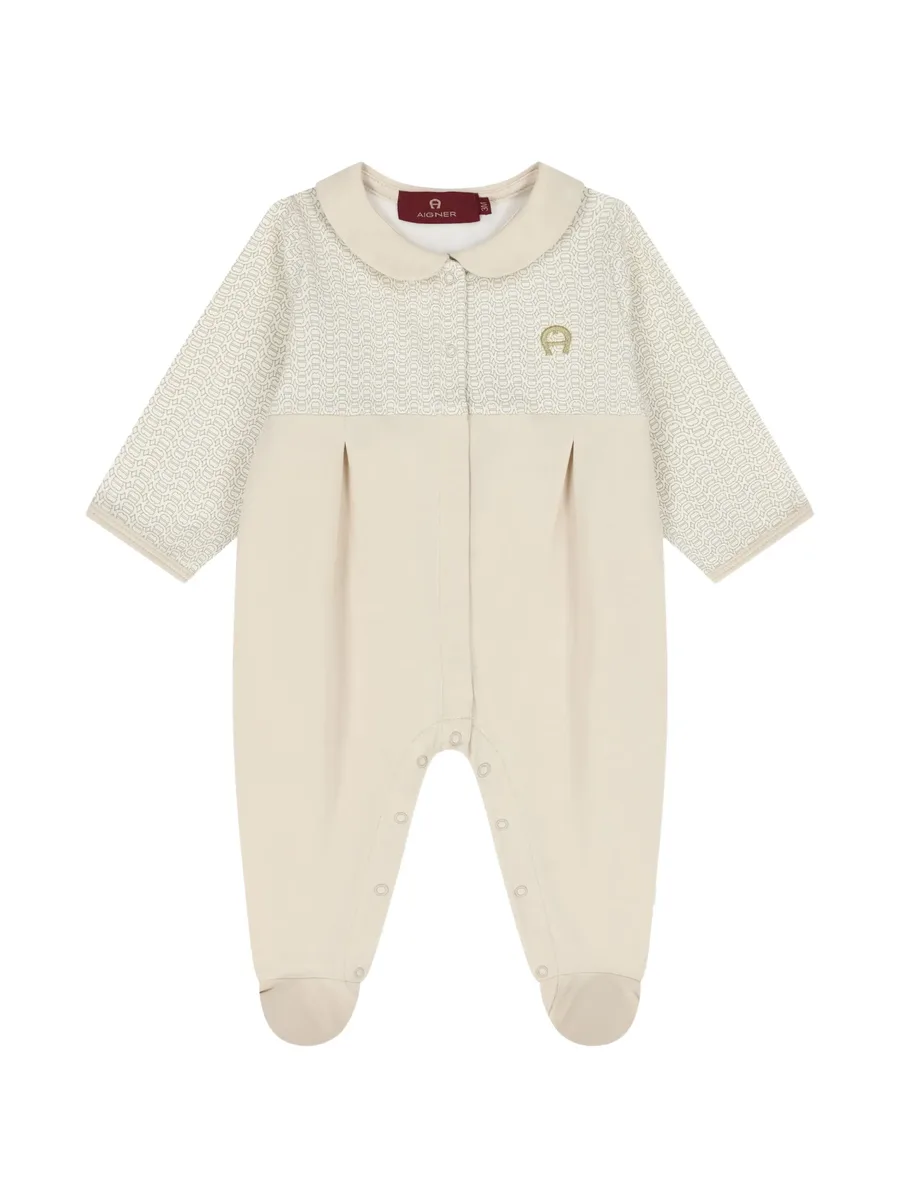 logo-print Peter Pan collar babygrow set 3