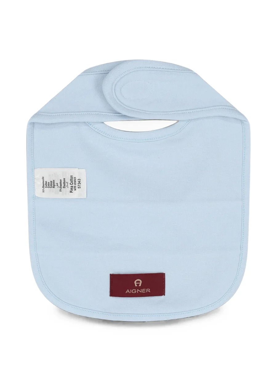 logo-print panelled bib 2
