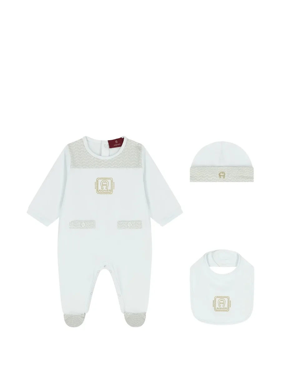 monogram-print babygrow set 1