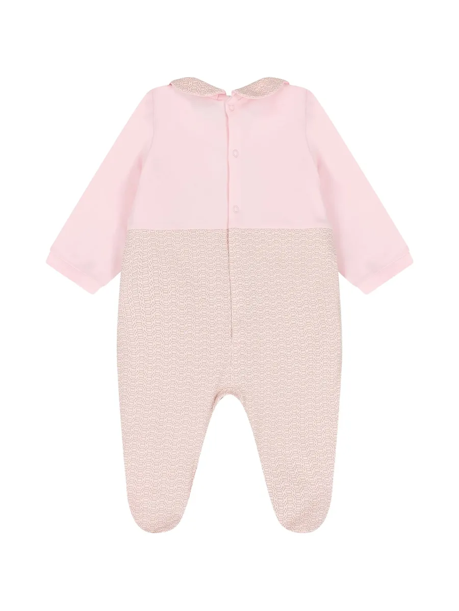 monogram-pattern babygrow set 4