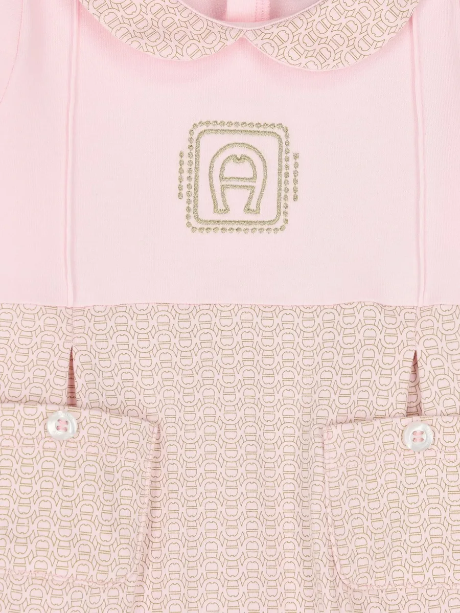 monogram-pattern babygrow set 7