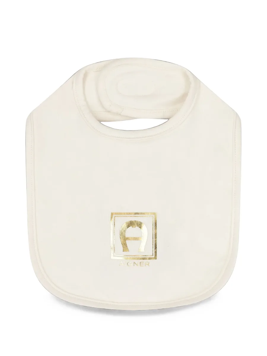 logo-print touch-strap bib 1