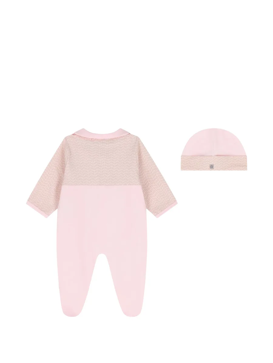 logo-pattern Peter Pan babygrow set 2