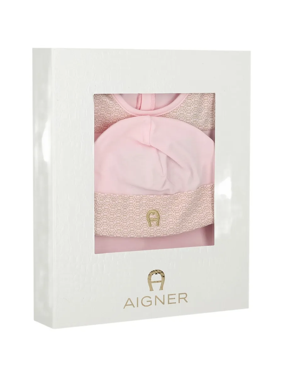 logo-embroidered patterned babywear set 7