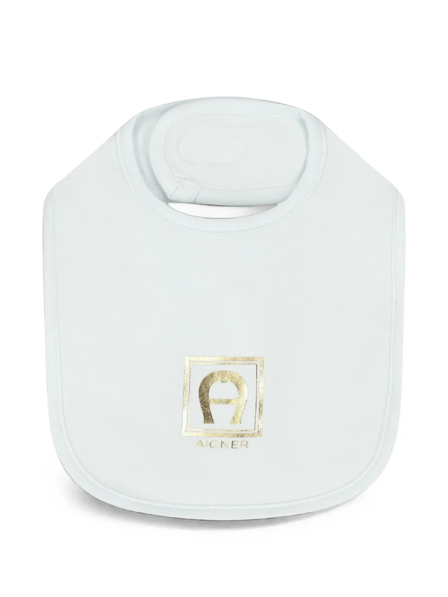 logo-print touch-strap bib 1