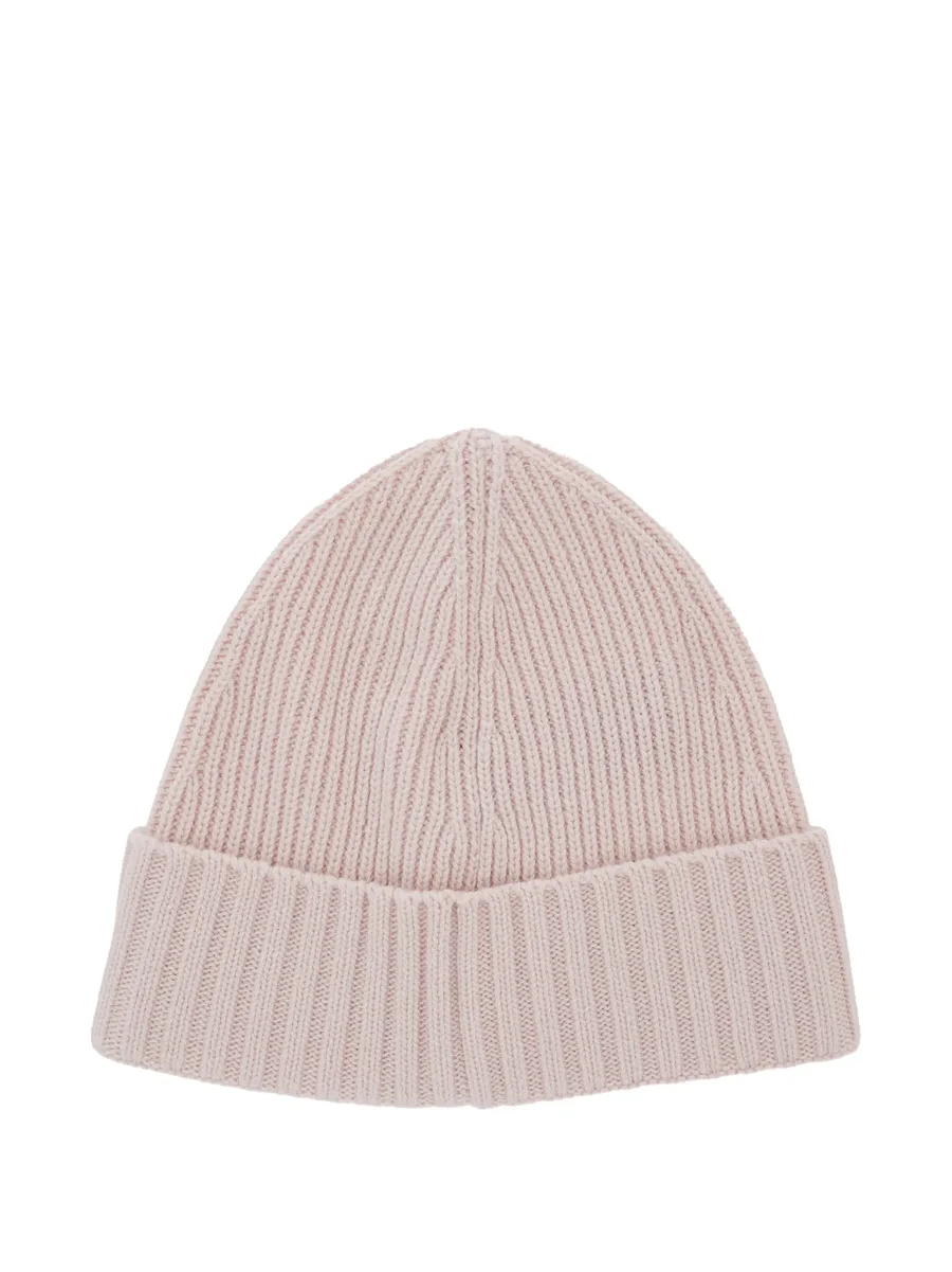 logo-patch ribbed-knit beanie hat 2