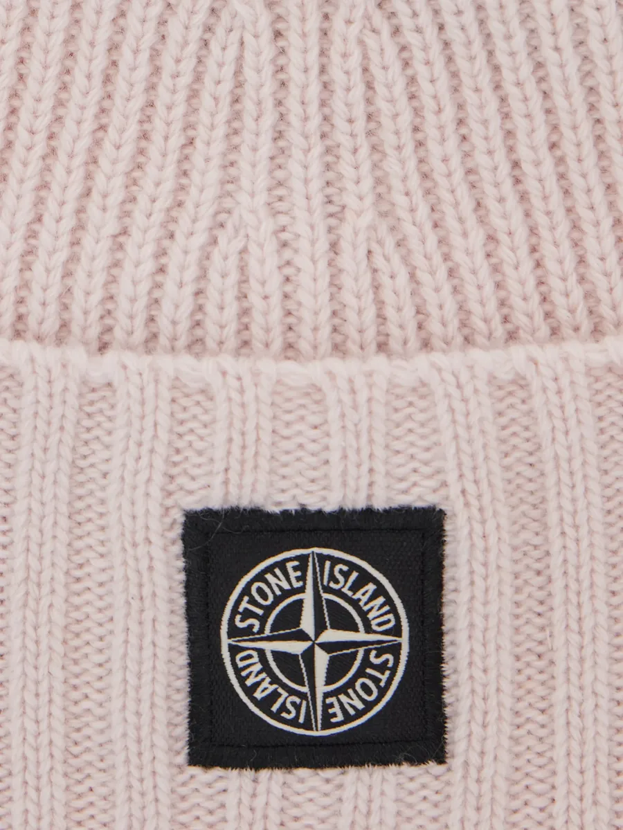 logo-patch ribbed-knit beanie hat 3