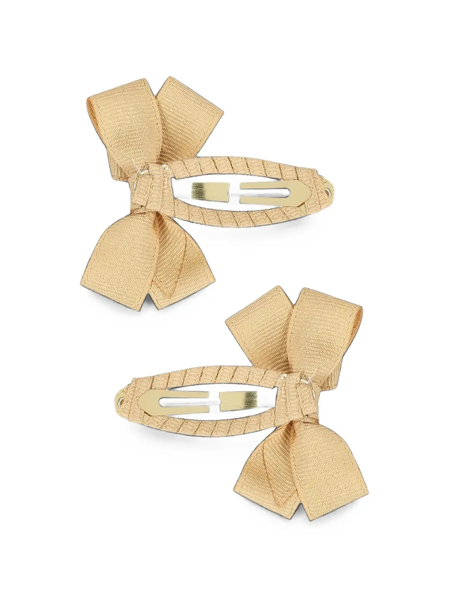 bow-detail hair clips set (set of two) 2