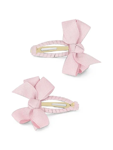 bow-detail hair clips (set of two)