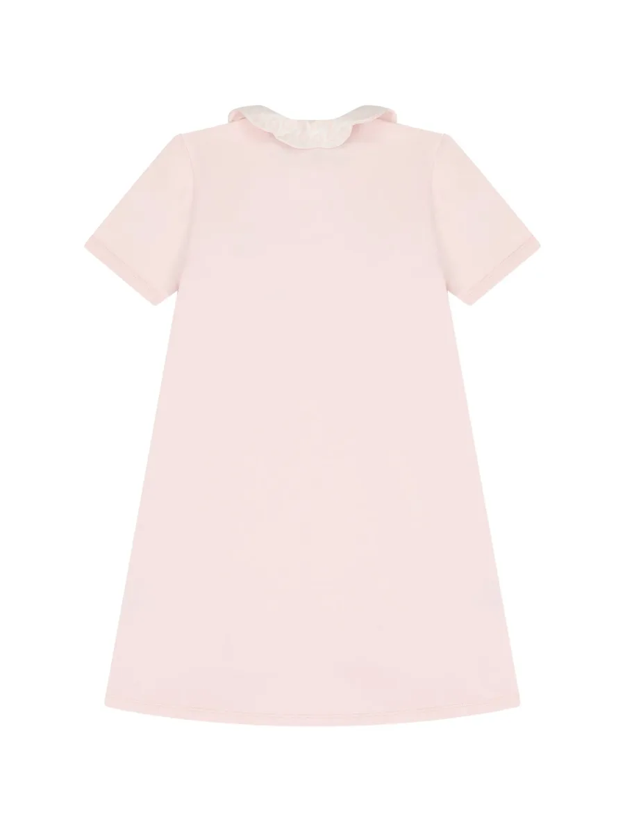 logo-print scalloped-collar dress 2