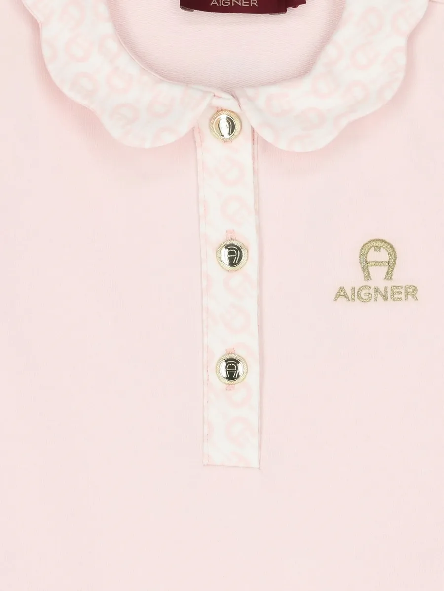 logo-print scalloped-collar dress 3