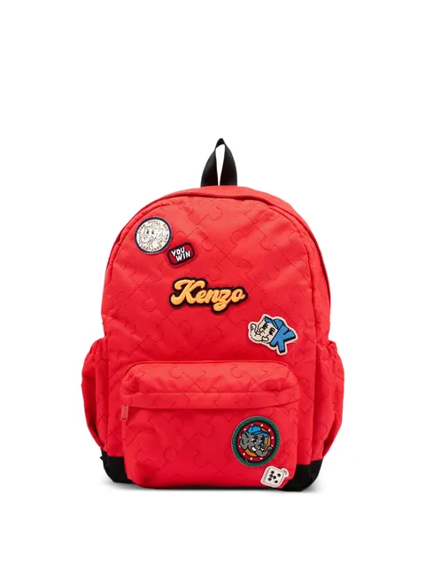 Play Kenzo patch-detail puzzle-quilted backpack