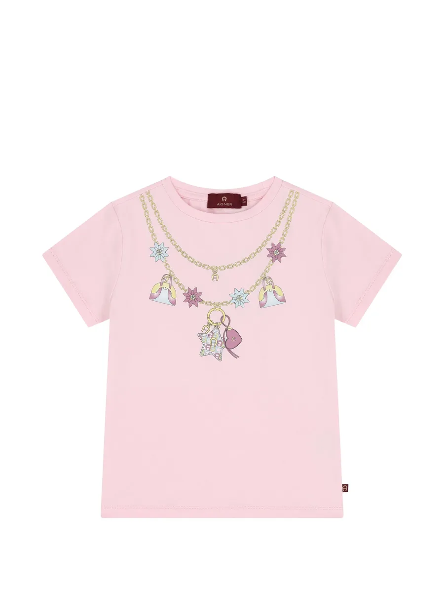 Necklace graphic-print T-shirt 1