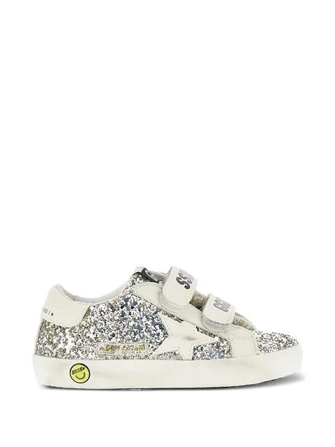 Old School glittered touch-strap sneakers