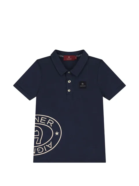 logo-print polo shirt