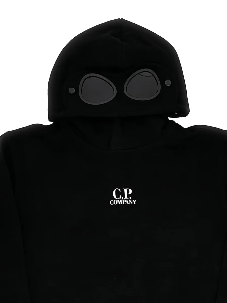 Goggle-detail logo-print hoodie 2