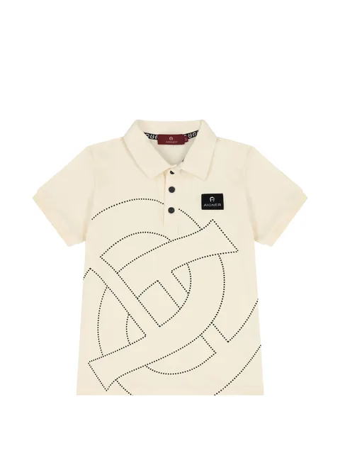 logo-print polo shirt