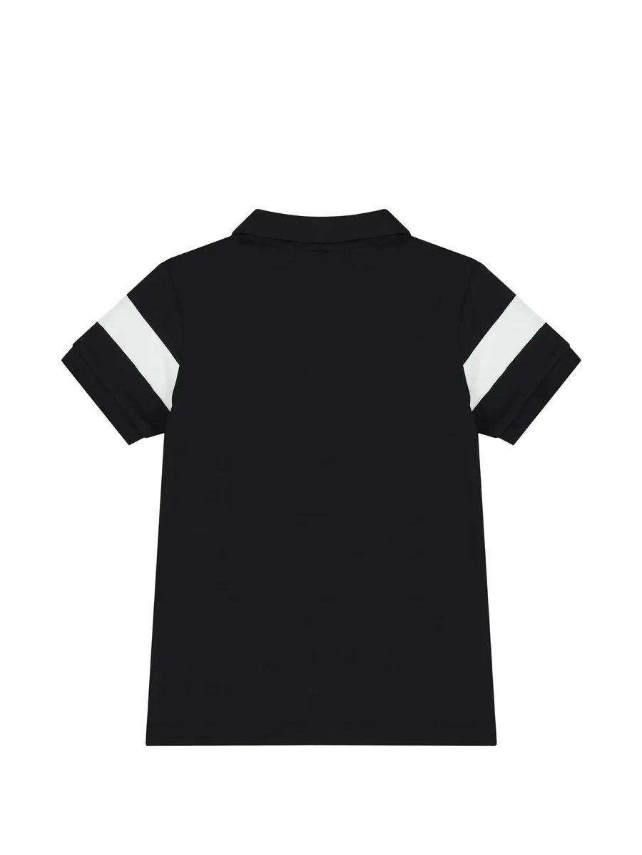 logo-print panelled polo shirt 2
