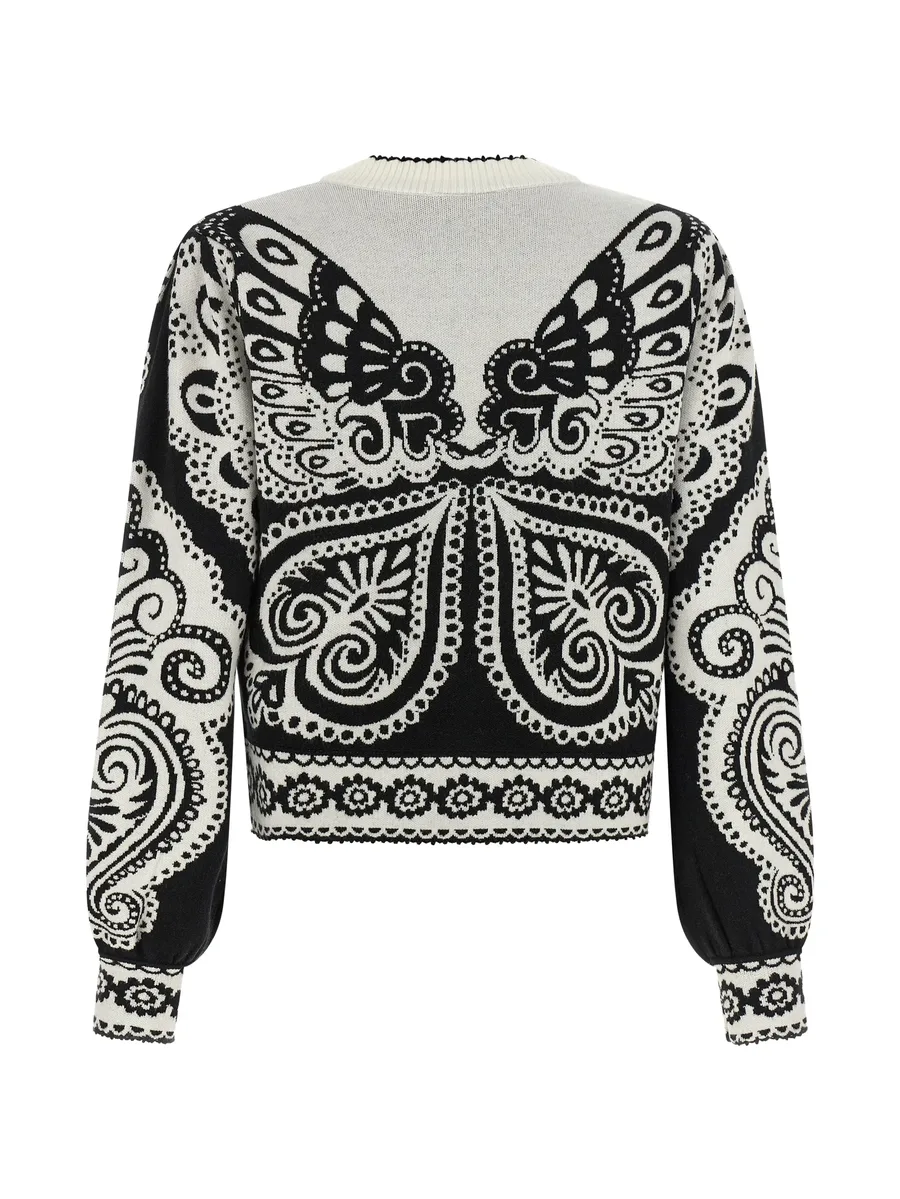Arabesque jacquard cardigan 2