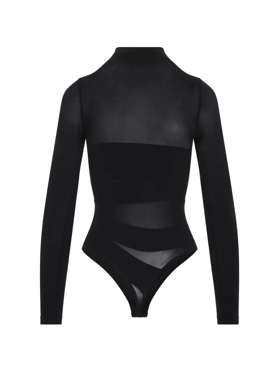 Infinite Wrap String sheer-panelled bodysuit 2