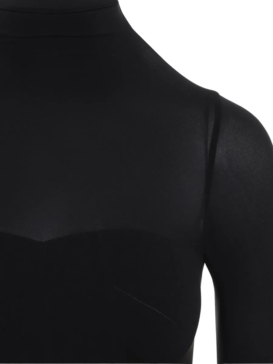 Infinite Wrap String sheer-panelled bodysuit 3