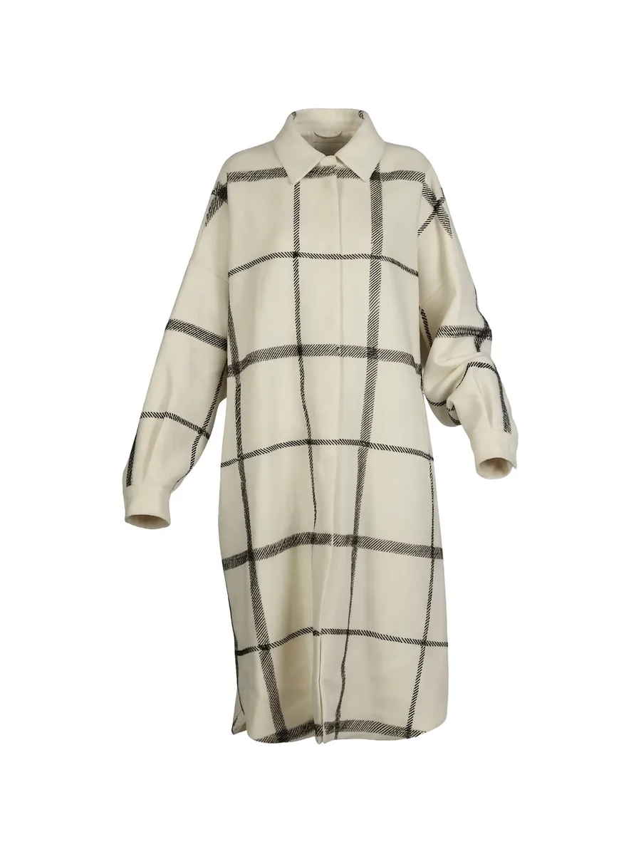check-pattern oversized coat 1