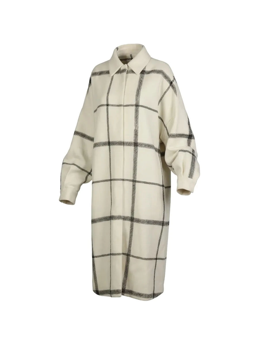 check-pattern oversized coat 3