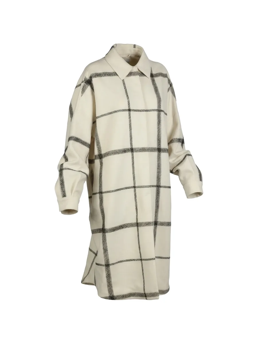 check-pattern oversized coat 4