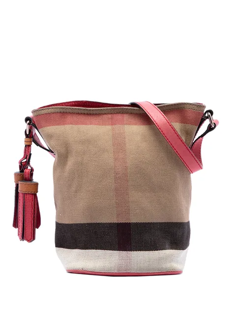 2000-2017 Mini Mega Check Canvas Ashby Tassel bucket bag