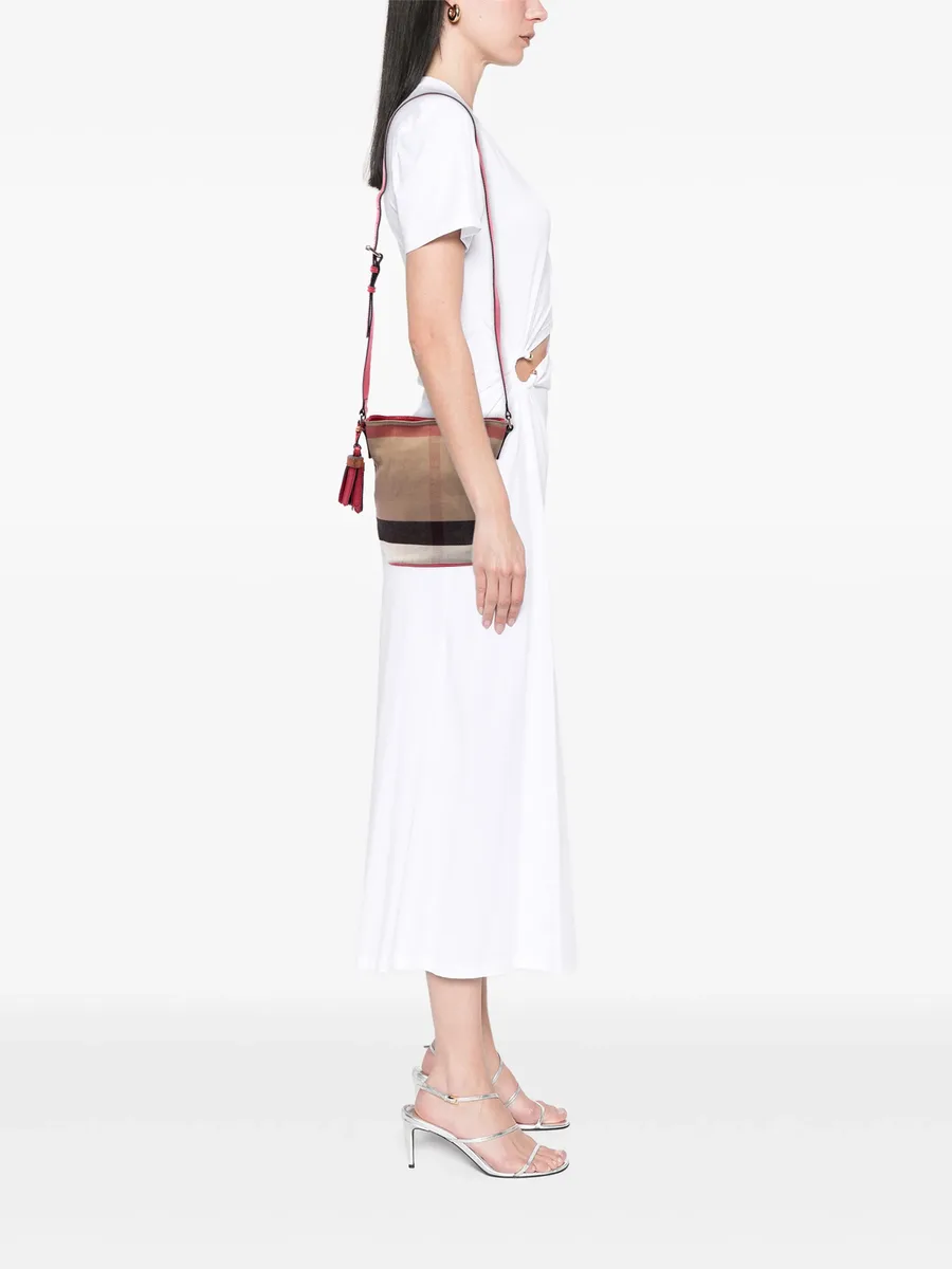 2000-2017 Mini Mega Check Canvas Ashby Tassel bucket bag 2