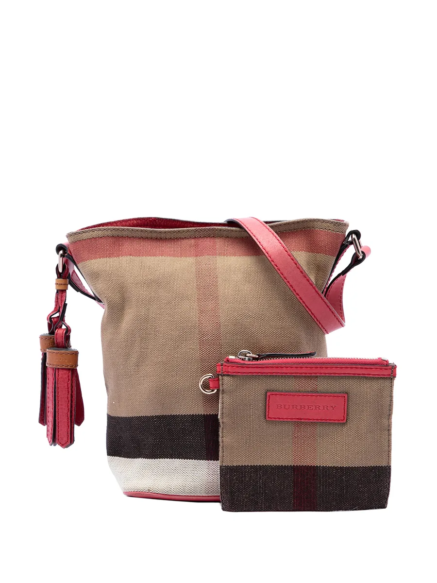 2000-2017 Mini Mega Check Canvas Ashby Tassel bucket bag 7