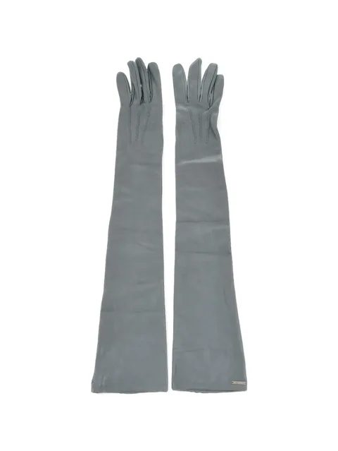 logo-plaque gloves