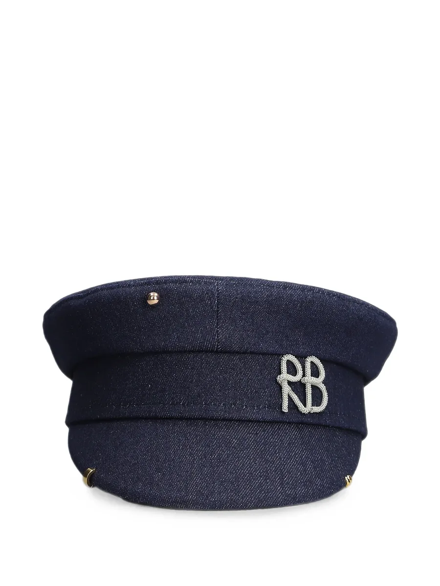 Baker Boy monogram-embroidered denim baker boy hat 1