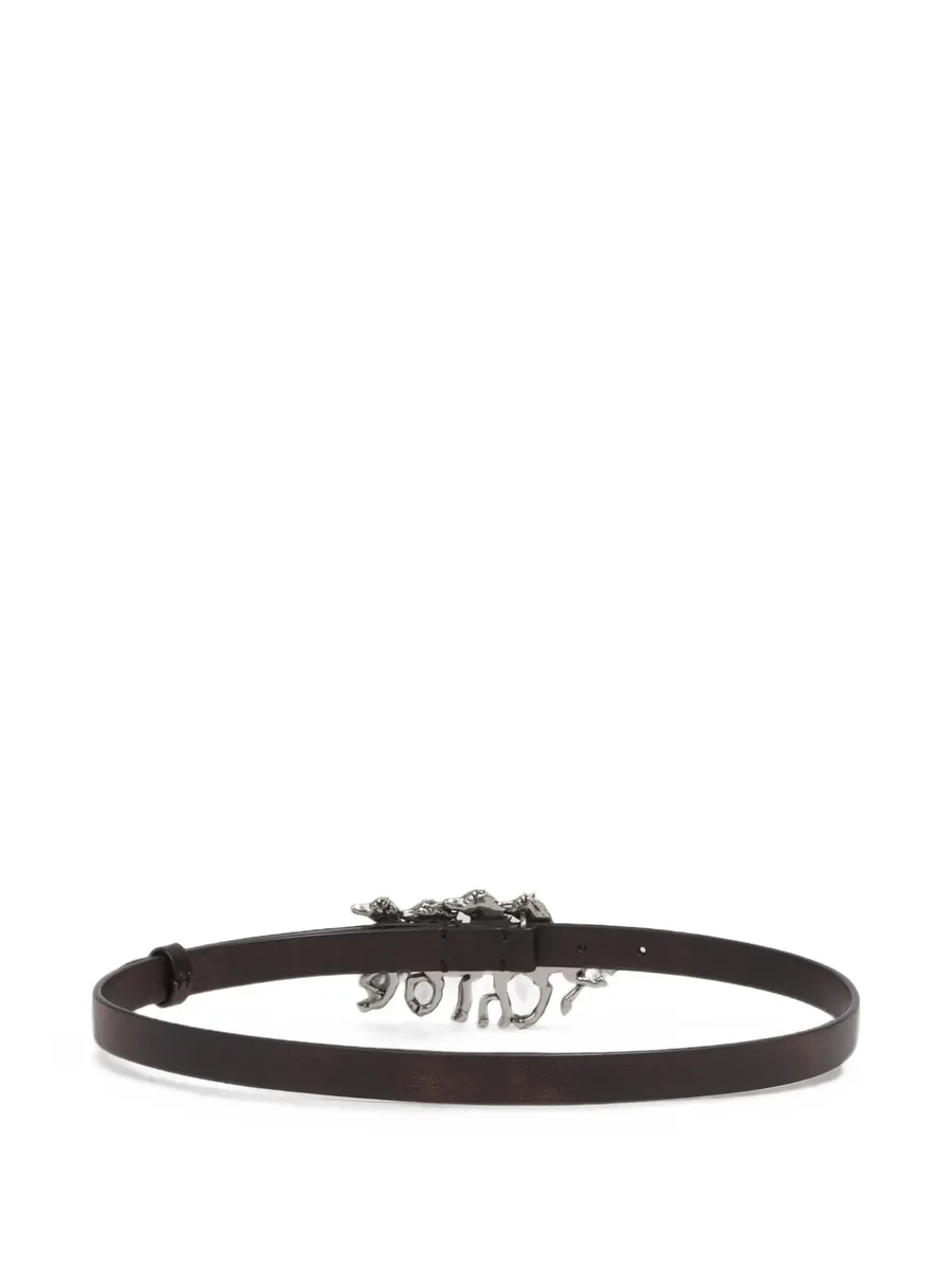 horse-buckle leather belt 2